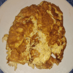 Cheesy chicken omelette